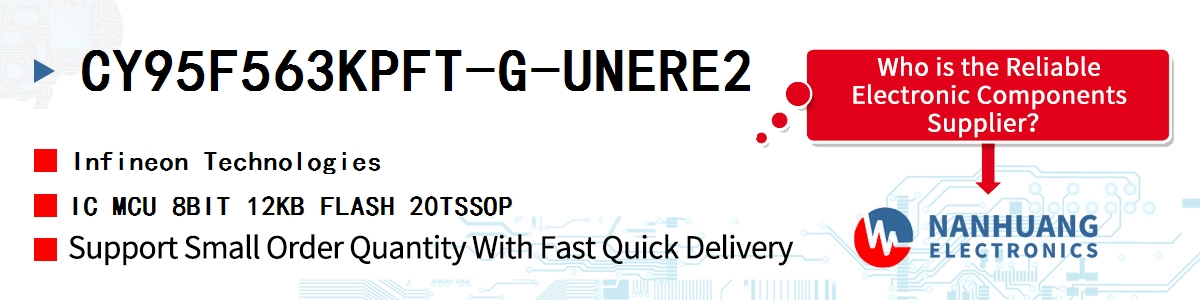 CY95F563KPFT-G-UNERE2 Infineon IC MCU 8BIT 12KB FLASH 20TSSOP