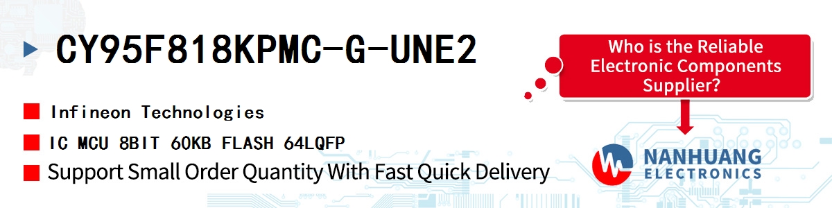 CY95F818KPMC-G-UNE2 Infineon IC MCU 8BIT 60KB FLASH 64LQFP