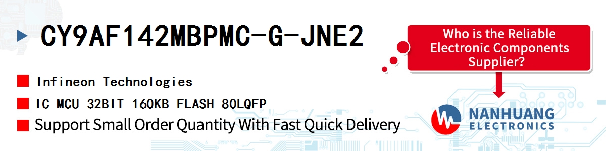 CY9AF142MBPMC-G-JNE2 Infineon IC MCU 32BIT 160KB FLASH 80LQFP