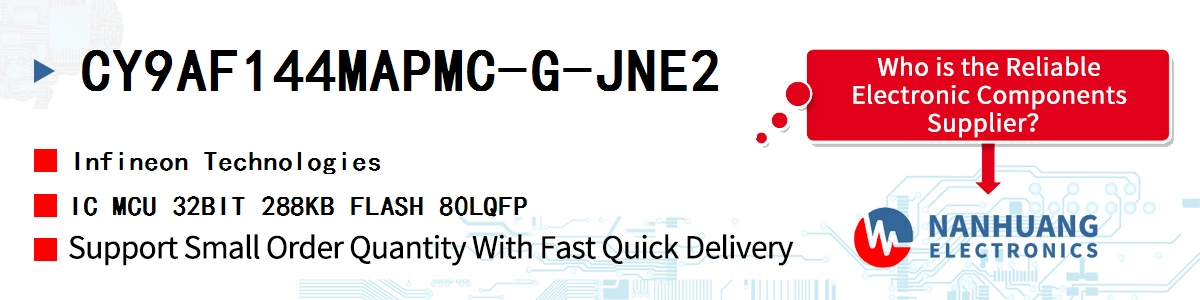 CY9AF144MAPMC-G-JNE2 Infineon IC MCU 32BIT 288KB FLASH 80LQFP