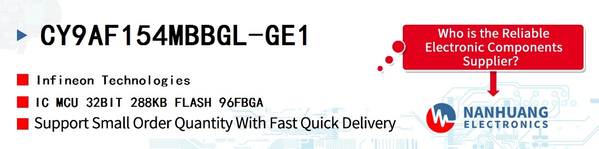 CY9AF154MBBGL-GE1 Infineon IC MCU 32BIT 288KB FLASH 96FBGA