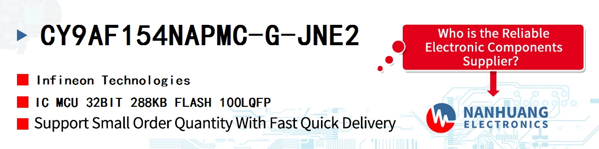 CY9AF154NAPMC-G-JNE2 Infineon IC MCU 32BIT 288KB FLASH 100LQFP