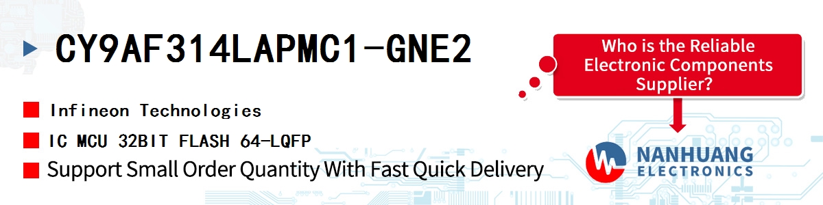 CY9AF314LAPMC1-GNE2 Infineon IC MCU 32BIT FLASH 64-LQFP