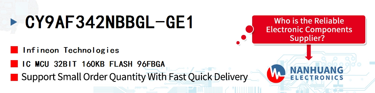 CY9AF342NBBGL-GE1 Infineon IC MCU 32BIT 160KB FLASH 96FBGA