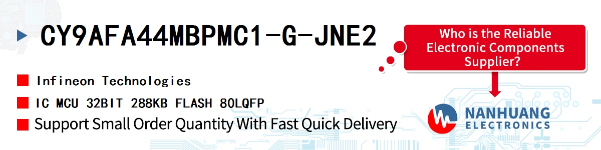 CY9AFA44MBPMC1-G-JNE2 Infineon IC MCU 32BIT 288KB FLASH 80LQFP