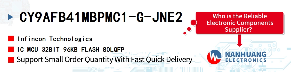 CY9AFB41MBPMC1-G-JNE2 Infineon IC MCU 32BIT 96KB FLASH 80LQFP