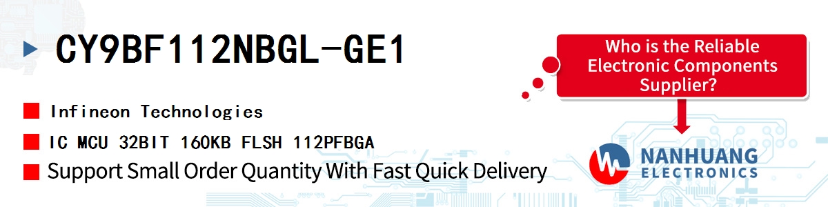 CY9BF112NBGL-GE1 Infineon IC MCU 32BIT 160KB FLSH 112PFBGA