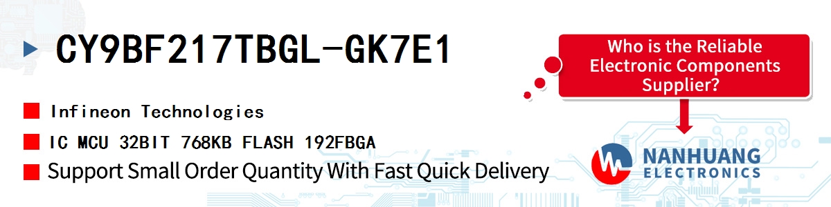 CY9BF217TBGL-GK7E1 Infineon IC MCU 32BIT 768KB FLASH 192FBGA