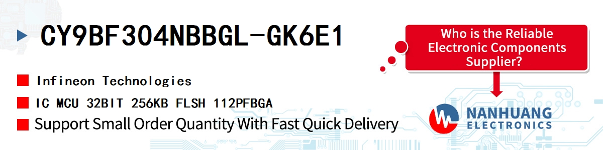 CY9BF304NBBGL-GK6E1 Infineon IC MCU 32BIT 256KB FLSH 112PFBGA