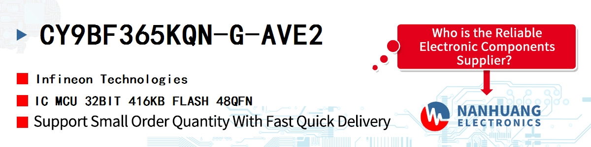 CY9BF365KQN-G-AVE2 Infineon IC MCU 32BIT 416KB FLASH 48QFN