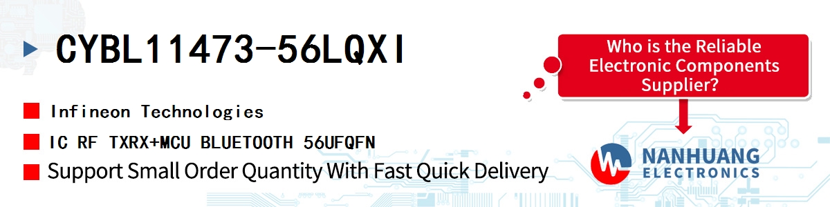 CYBL11473-56LQXI Infineon IC RF TXRX+MCU BLUETOOTH 56UFQFN