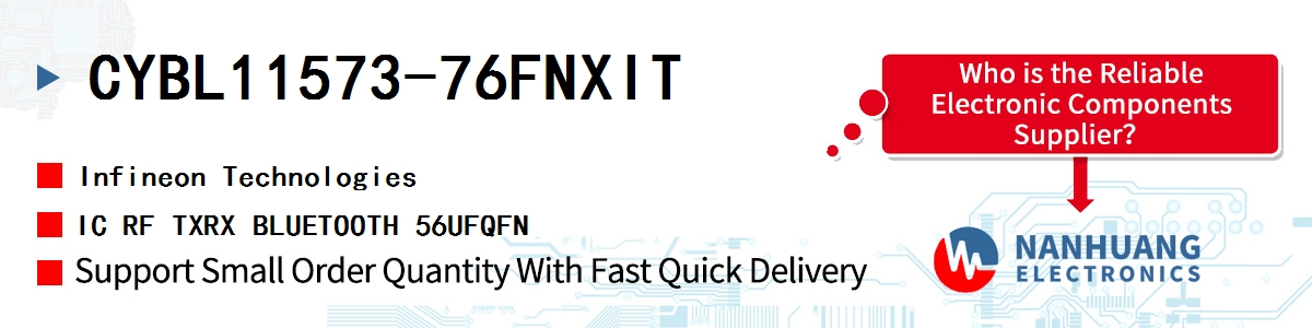 CYBL11573-76FNXIT Infineon IC RF TXRX BLUETOOTH 56UFQFN