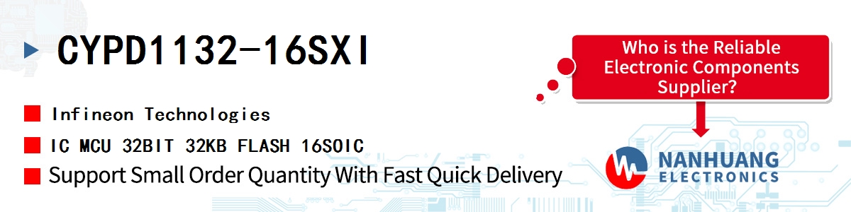 CYPD1132-16SXI Infineon IC MCU 32BIT 32KB FLASH 16SOIC