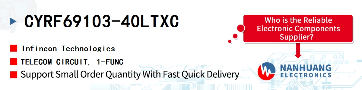 CYRF69103-40LTXC Infineon TELECOM CIRCUIT, 1-FUNC