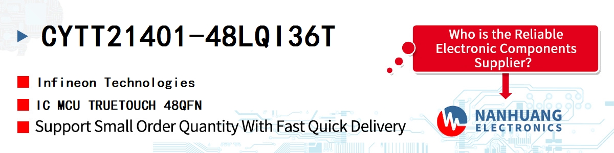 CYTT21401-48LQI36T Infineon IC MCU TRUETOUCH 48QFN