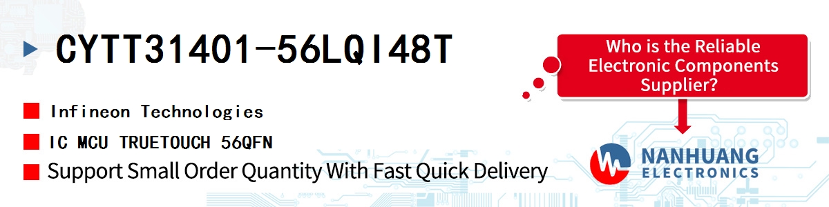 CYTT31401-56LQI48T Infineon IC MCU TRUETOUCH 56QFN