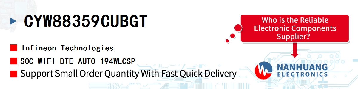 CYW88359CUBGT Infineon SOC WIFI BTE AUTO 194WLCSP