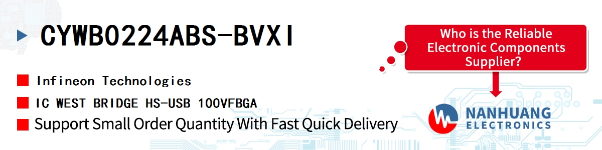 CYWB0224ABS-BVXI Infineon IC WEST BRIDGE HS-USB 100VFBGA