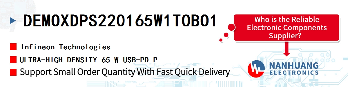 DEMOXDPS220165W1TOBO1 Infineon ULTRA-HIGH DENSITY 65 W USB-PD P