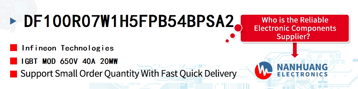 DF100R07W1H5FPB54BPSA2 Infineon IGBT MOD 650V 40A 20MW
