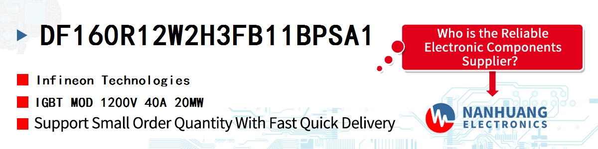 DF160R12W2H3FB11BPSA1 Infineon IGBT MOD 1200V 40A 20MW