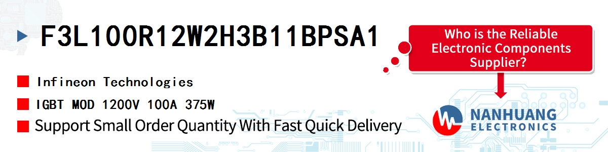 F3L100R12W2H3B11BPSA1 Infineon IGBT MOD 1200V 100A 375W
