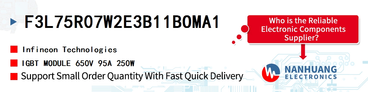 F3L75R07W2E3B11BOMA1 Infineon IGBT MODULE 650V 95A 250W