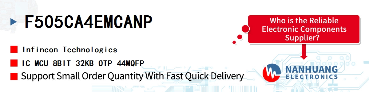 F505CA4EMCANP Infineon IC MCU 8BIT 32KB OTP 44MQFP