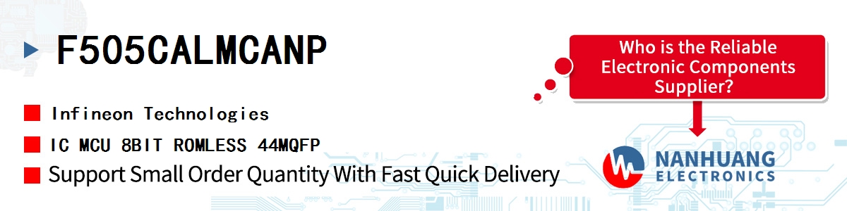 F505CALMCANP Infineon IC MCU 8BIT ROMLESS 44MQFP