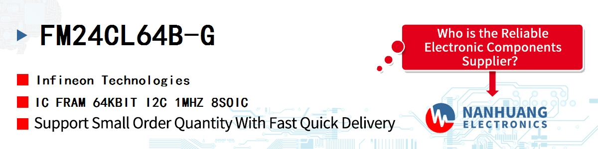 FM24CL64B-G Infineon IC FRAM 64KBIT I2C 1MHZ 8SOIC