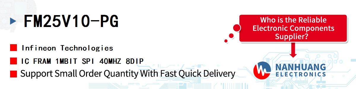 FM25V10-PG Infineon IC FRAM 1MBIT SPI 40MHZ 8DIP