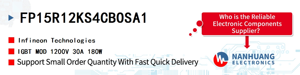 FP15R12KS4CBOSA1 Infineon IGBT MOD 1200V 30A 180W