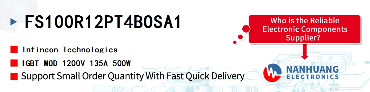 FS100R12PT4BOSA1 Infineon IGBT MOD 1200V 135A 500W