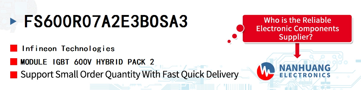 FS600R07A2E3BOSA3 Infineon MODULE IGBT 600V HYBRID PACK 2