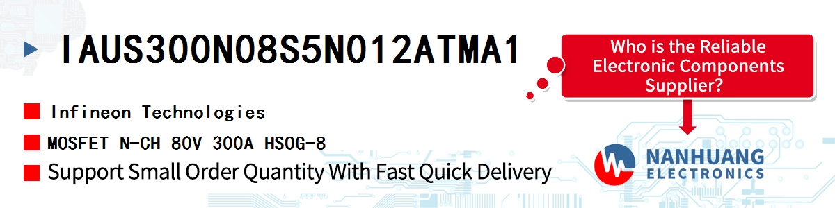 IAUS300N08S5N012ATMA1 Infineon MOSFET N-CH 80V 300A HSOG-8