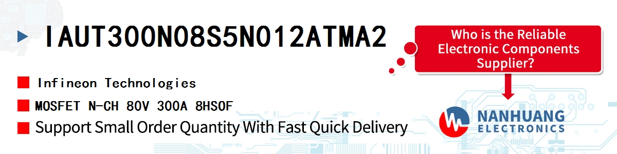 IAUT300N08S5N012ATMA2 Infineon MOSFET N-CH 80V 300A 8HSOF