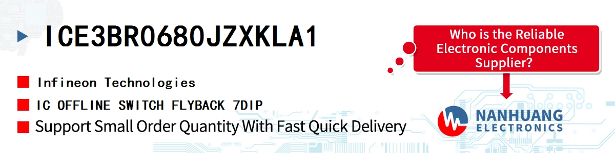 ICE3BR0680JZXKLA1 Infineon IC OFFLINE SWITCH FLYBACK 7DIP