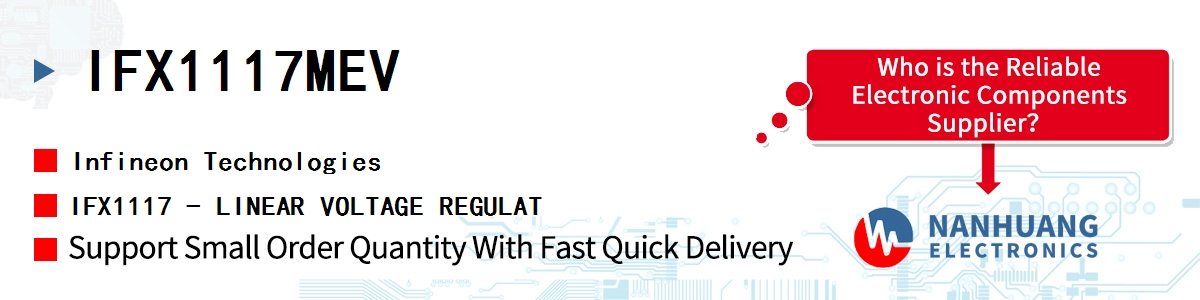 IFX1117MEV Infineon IFX1117 - LINEAR VOLTAGE REGULAT