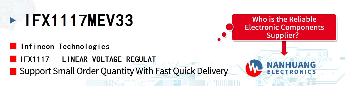 IFX1117MEV33 Infineon IFX1117 - LINEAR VOLTAGE REGULAT