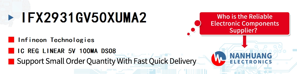 IFX2931GV50XUMA2 Infineon IC REG LINEAR 5V 100MA DSO8