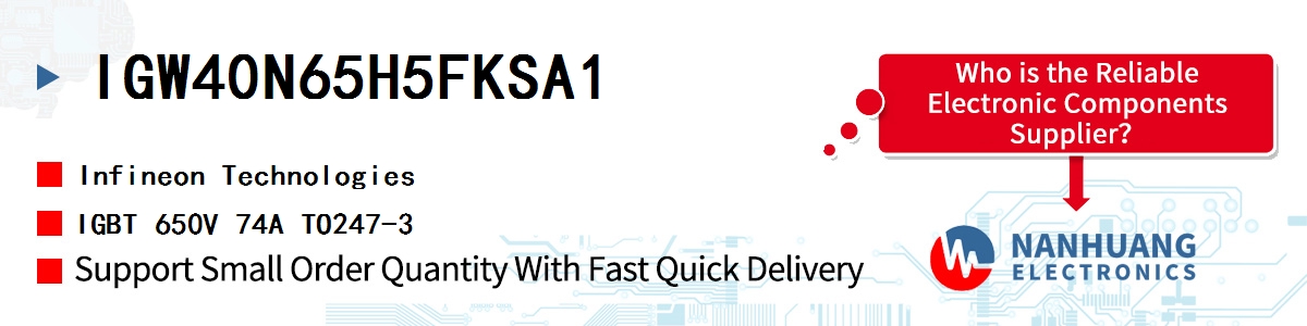 IGW40N65H5FKSA1 Infineon IGBT 650V 74A TO247-3