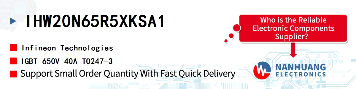 IHW20N65R5XKSA1 Infineon IGBT 650V 40A TO247-3