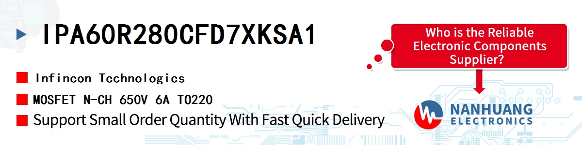 IPA60R280CFD7XKSA1 Infineon MOSFET N-CH 650V 6A TO220