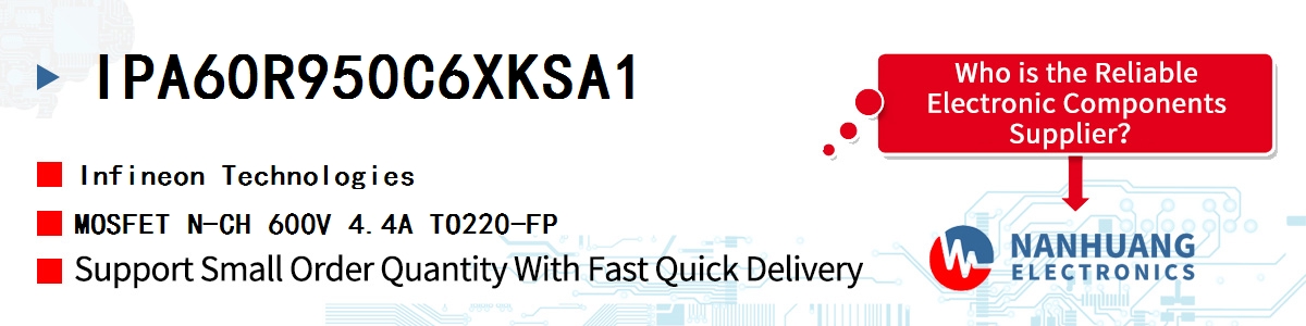 IPA60R950C6XKSA1 Infineon MOSFET N-CH 600V 4.4A TO220-FP