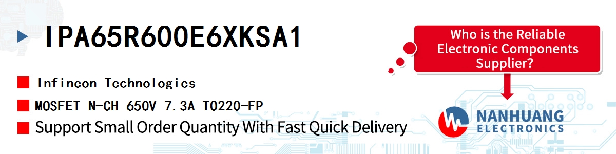 IPA65R600E6XKSA1 Infineon MOSFET N-CH 650V 7.3A TO220-FP