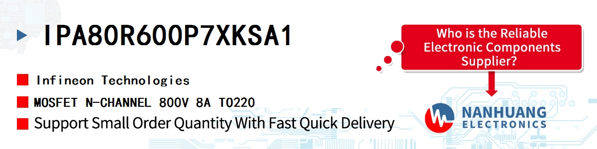 IPA80R600P7XKSA1 Infineon MOSFET N-CHANNEL 800V 8A TO220