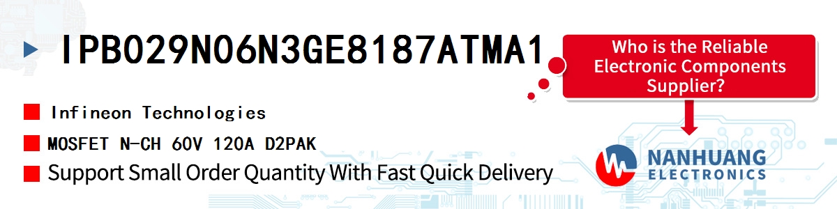 IPB029N06N3GE8187ATMA1 Infineon MOSFET N-CH 60V 120A D2PAK