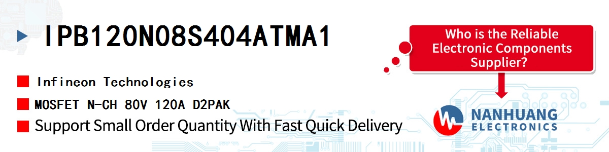 IPB120N08S404ATMA1 Infineon MOSFET N-CH 80V 120A D2PAK