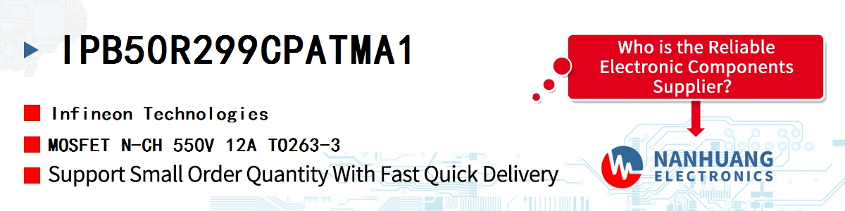 IPB50R299CPATMA1 Infineon MOSFET N-CH 550V 12A TO263-3