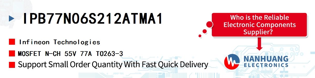 IPB77N06S212ATMA1 Infineon MOSFET N-CH 55V 77A TO263-3